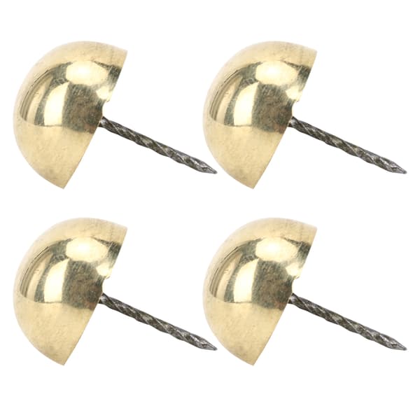 4 stk møbelspiker med rundt hode, antikk messing, dekorative sofa- og møbeltilbehør 3cm-6cm, messingfarget
