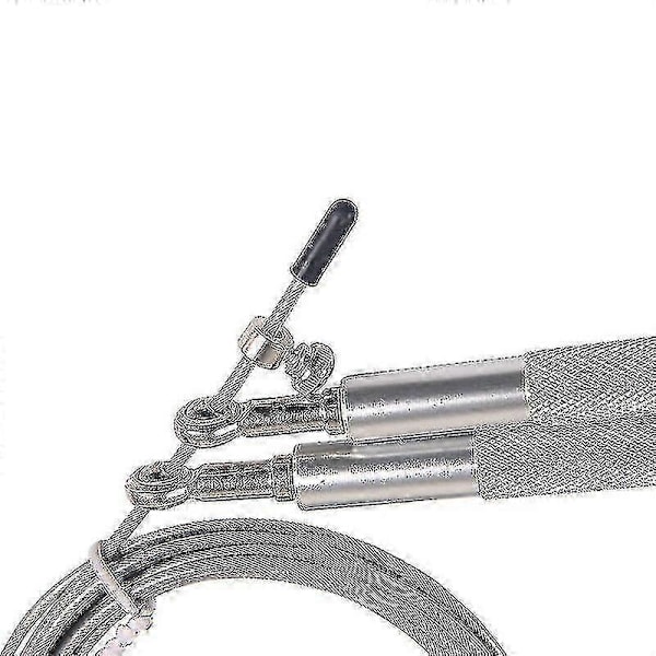 Sjippetov Speed Rope Sjippetov Wire Rope Sjippetov Boksning Gym Fitness Træning 3 Meter Justerbar Speed Gym Sort