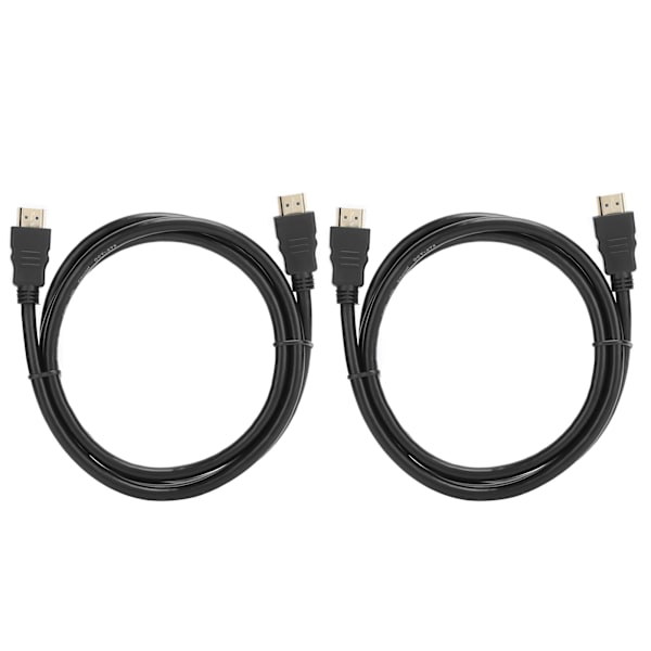 2 stk. HDMI AM til AM-kabel 1.4 Simple Version Kobberleder Jern Skal 1080P Konverter 3 meter