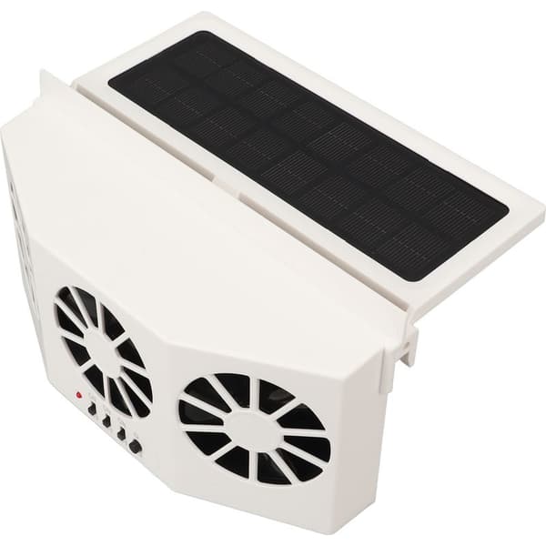 1.5W Solar Bilvifte - 3 Luftuttak, Miljøvennlig Bilventilasjon, Hvit