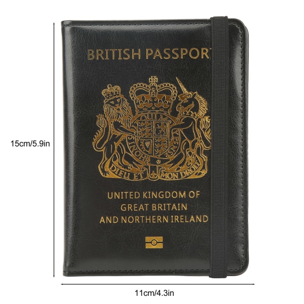 Anti-tyveri vandtæt pascover med elastisk bælte - Multicard rejsetaske til ID-kort