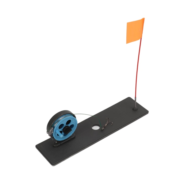 Isfiske Tip Up Pole Portabel Isfiskespö Rulle Combo med Flagga Flytande Bas för Vinterfiske