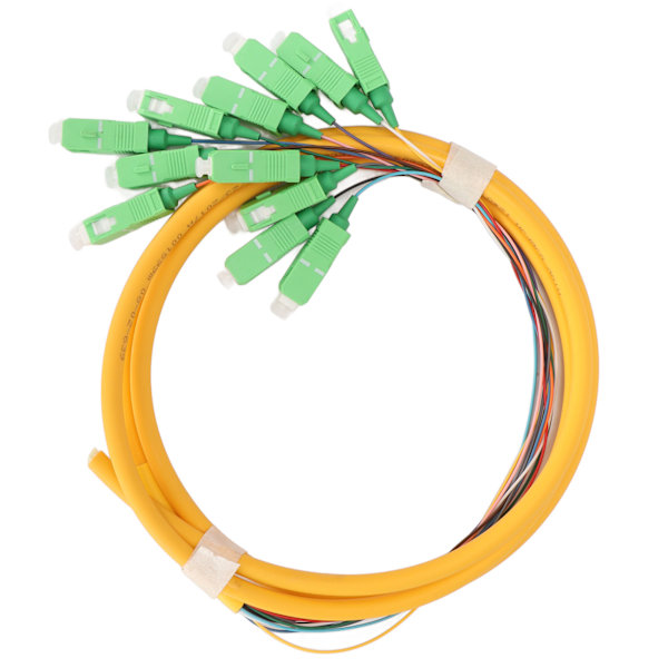 Fiber Pigtail 1,5 m Single Mode 12 Strand Stabil Bredt Kompatibel Fiberoptisk Pigtail Kabel for Kabeladministrasjonsboks