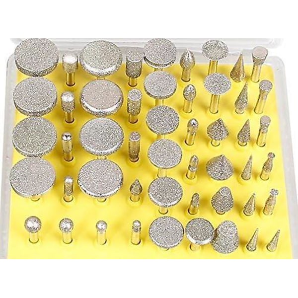 50 st Diamantbelagda Roterande Slipstift Smycken Lapidary Burr Grit