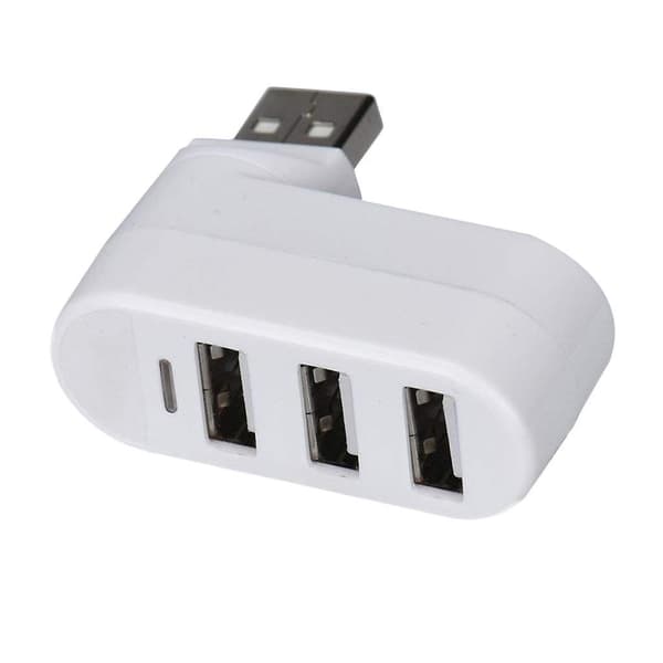 Maikou Drejelig 3 Porte USB 3.0 HUB + 2 USB 2.0 Adapter Splitter Hvid