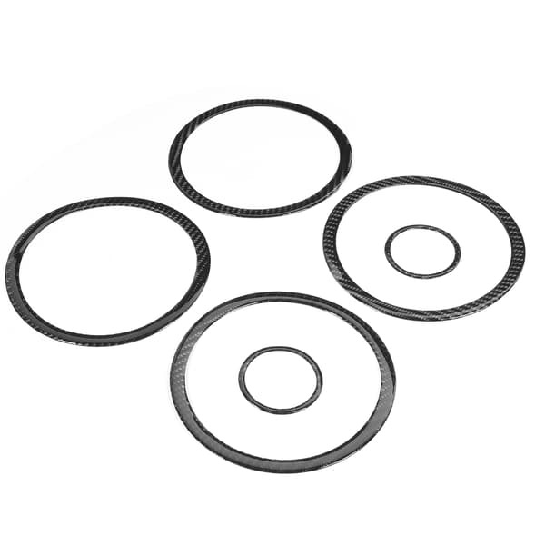 6 st. bilhögtalarskydd för innerdörr, kolfiberdekor, passar till RAV4 2006-2012