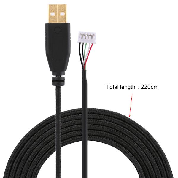 USB-musekabel/-ledning/-linje erstatning til Razer Naga 2014 Line 14