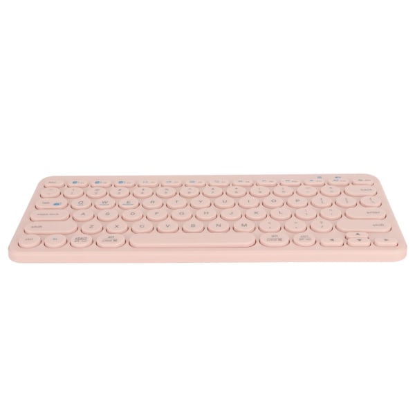 Trådlöst tangentbord 78 nycklar Runda knappsatser Smal Kompakt Retro Tyst Bluetooth tangentbord för hemmakontor Reser Rosa