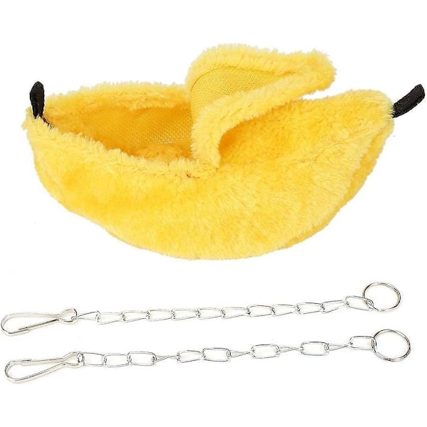 Hängmatta Söt Bananformad Hängmatta Varma Säng Hus Bur Bon för Små Djur