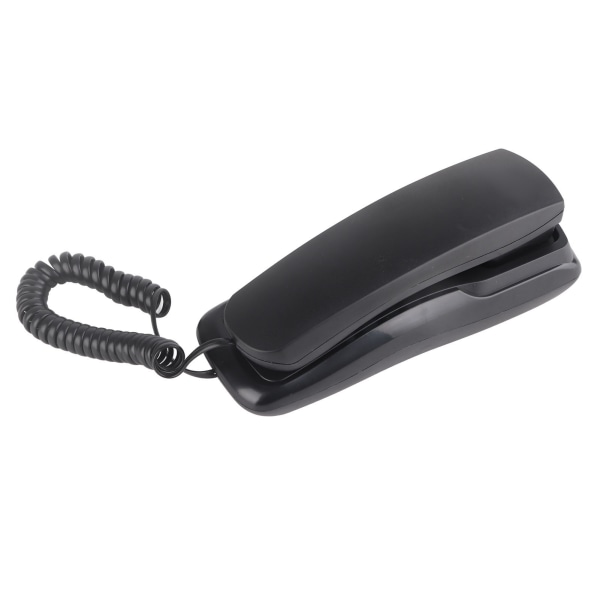 Hjemmetelefon Multifunksjonsveggmonterbar telefon for kontorhjemhotellbad Sort