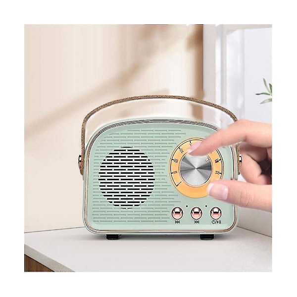 Trådlös Retro Bluetooth Högtalare Radio, Portabel Bluetooth Högtalare för Utomhusbruk Stöder Tws Pairing/u-