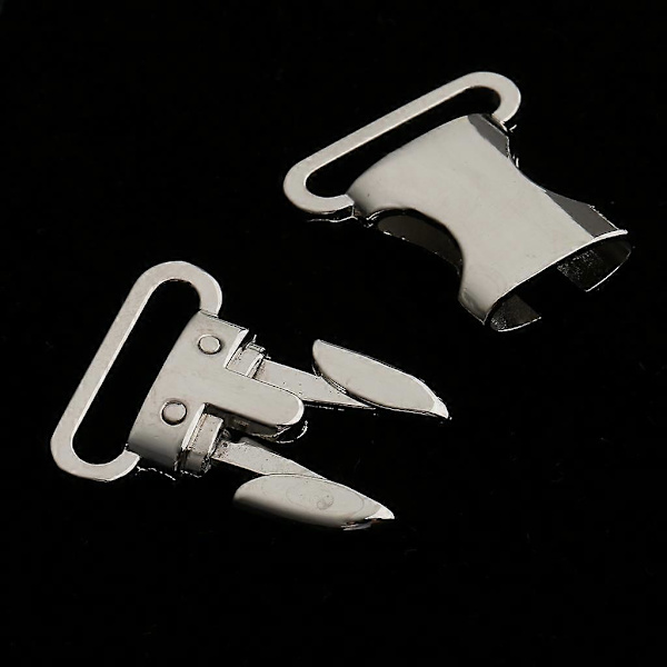 5 x 2 Stykker Metal Sideudløserspænde Snor Armbånd Kæledyrshalsbånd Sølv 4,5 x 2,5 cm
