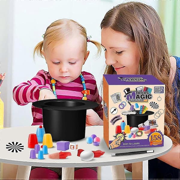 Magic Set for Kids, Beginner Magic Box with Instructions, Card Magic Toys for Ages 6-12, Unisex Toy Set