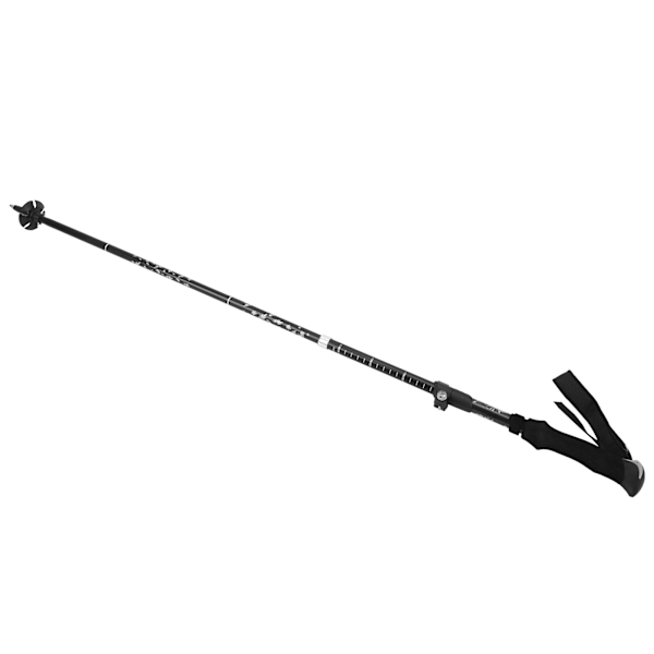 5-delt sammenleggbar aluminiumslegering justerbar sammenleggbar stokk for utendørs fotturer Svart