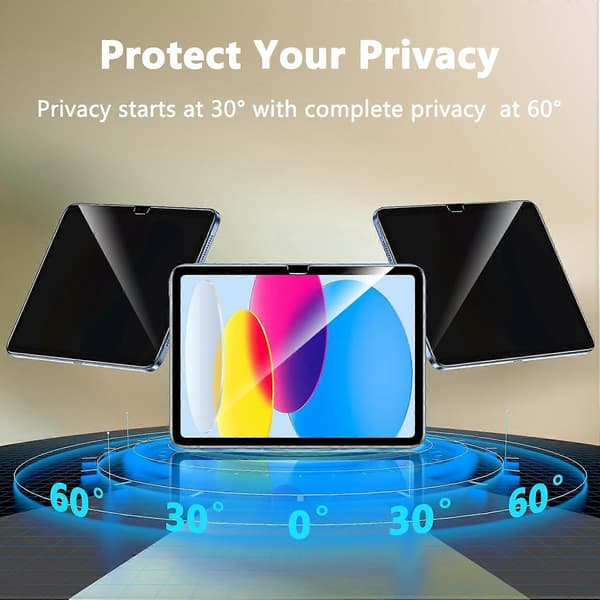 For iPad Pro 12.9 (2021) iPad Pro 12.9 (2022) Anti-Spy Privacy Screen Protector Anti-Fingerprint Tem