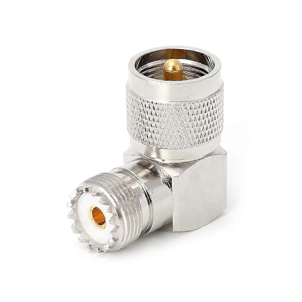 UHF PL259 Han til SO239 Hun Højre Vinkel RF Adapter Konnektor