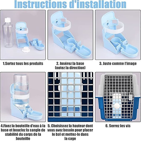 Lille Drikkedispenser til Dyr, 350 ml Stor Kapacitet Automatisk Kanin Drikkedispenser Hængende Drikkeflaske, til Hamster, Marsvin, Kanin, Rotte, Chinchilla,