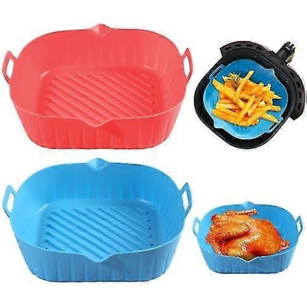 Non-stick Silikonkorg för Air Fryer, Bakform för Ugn - Återanvändbara Inlägg Svart
