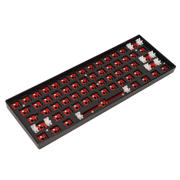 61 Keys Mekaaninen näppäimistö DIY Kit Tuki Langaton 2.4G BT 3.0 5.0 Type C Langallinen modulaarinen mekaaninen pelinäppäimistö RGB-mustalla