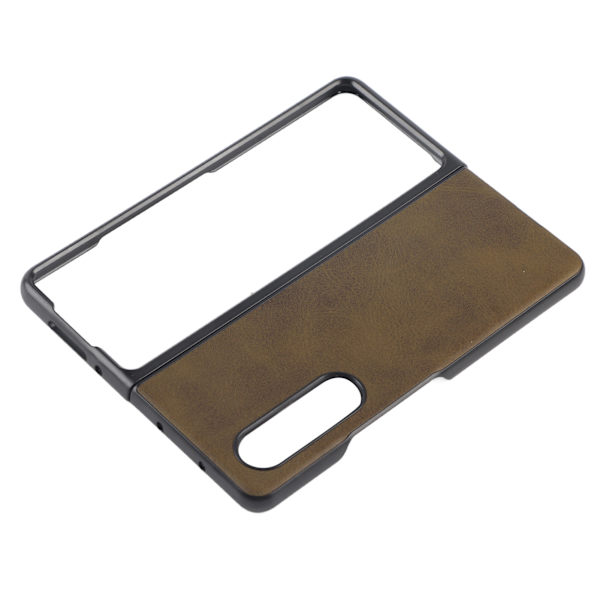 Nahkainen kotelo Samsung Galaxy Z Fold 3 -puhelimelle, naarmuuntumaton, iskunkestävä suojus, armeijanvihreä