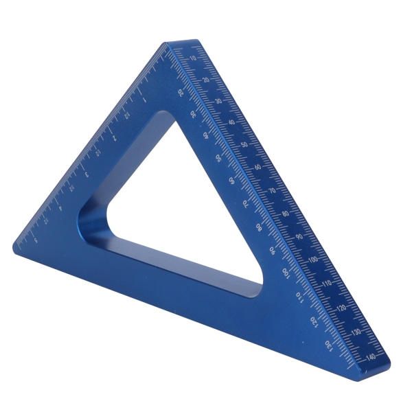 Triangellinjal Blå 90 grader tum Metrisk aluminiumlegering Fyrkantig träslöjdsmätare