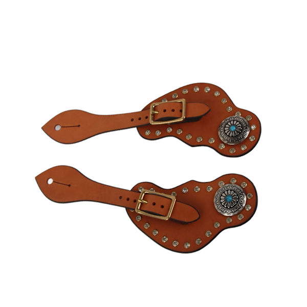 1 Pari kannusremmiä Western Retro Horse Spur Strap soljella hevosten koulutukseen suojavarusteet Ruskea