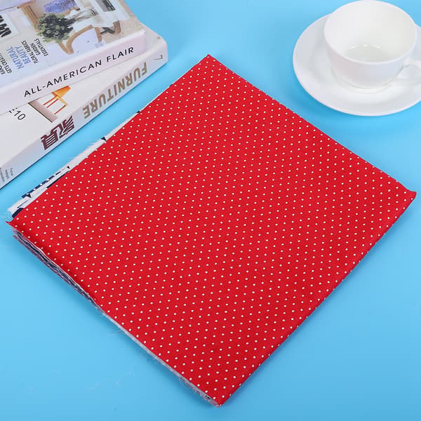 50x50cm 8 stk. Prikk Stjerne Stripe Trykt Mønster Bomullsstoff DIY Håndarbeid Sy Materiale