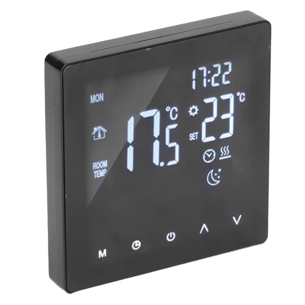 Digital Termostat LCD-skærm Programmerbar Smart Touchskærm Gulvvandvarmekedel Controller Sort AC90-240V K2MRH3A med WIFI