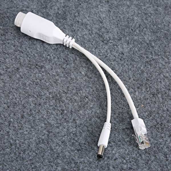24 V vedenpitävä IP-kamera Power Over Ethernet -sovitin POE Kaapelin jakaja InjectorWhite