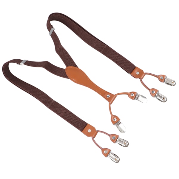Herre suspensjon dobbeltlags justerbar elastisk Komfortabel Heavy Duty sele for menn Mørk kaffe for menn