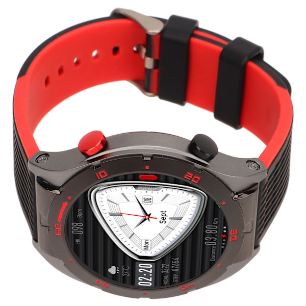 Herre Touchscreen Smart Watch 1,87 tommer HD farveskærm Bluetooth Talking Sleep Monitoring Music Smartwatch til udendørs sport Fitness Rød