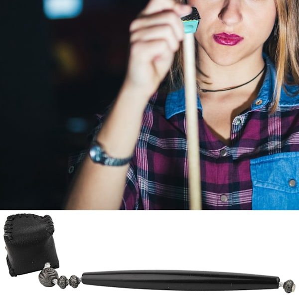 Snooker Billiard Chalk Case Kynä design Taskussa kannettava biljarditarvike (musta)