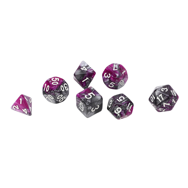 4Set Stora Vita Nummer Polyhedral Tärningar Mångfacetterade Tärningar för Interaktiva Spel Utbildning Underhållning Skolmaterial Lila
