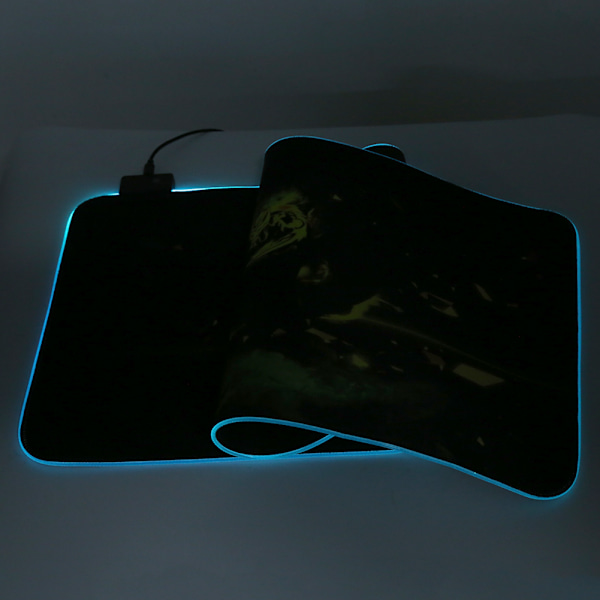 Farverig RGB LED-musemåtte med USB-kablet tastaturmåtte til PC Laptop Gaming-mus