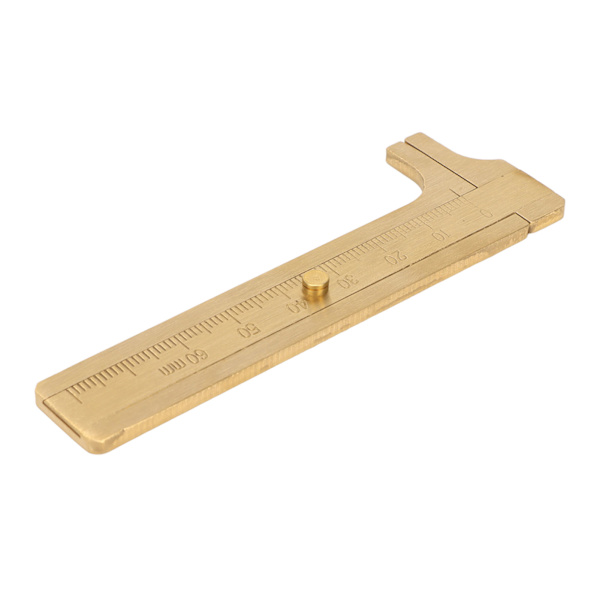 Pocket Messing Caliper Profesjonell høy nøyaktighet 0 til 60 mm Enkeltskala Mini Handy Caliper for Perle Wire Juvel Rings