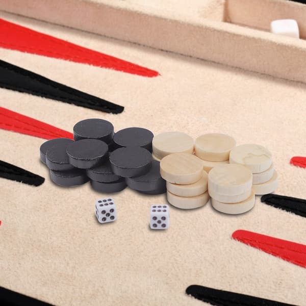 32 stk. Brikker for Dam, Sjakk og Backgammon Sjakkbrikke for Barn Brettspill Læring Camping