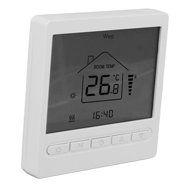 Digital termostat display ABS nøjagtig temperaturstyring elektrisk termostat AC220V til AC gulvvarme hjem