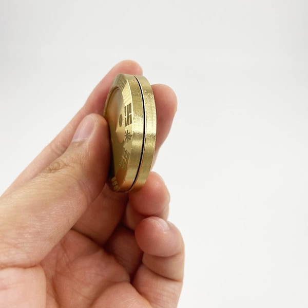 Metalli Fidget Slider - Tai Chi -kolikko Haptiikka Fidget Leikki, Lisää Onnea Jokaisella Pyöräytyksellä