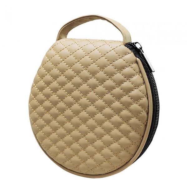 Bærbar CD Wallet Case Organizer PU 20 Kapacitet Forebyg Rids Beige