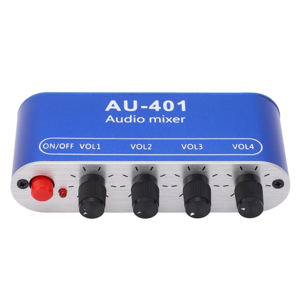 4 Indgang 1 Udgang Audio Mixer Stereo Mixing Board Hovedtelefonforstærker DC 5-12V 3,5 mm Jack