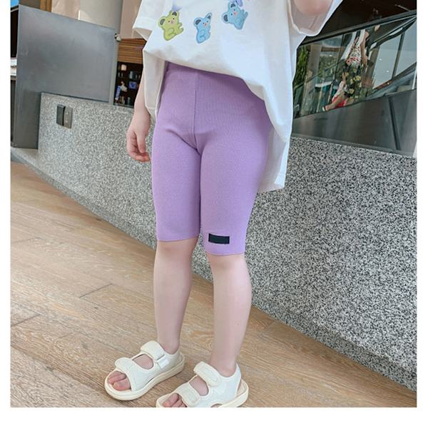 Lasten leggingsit Kesä Ohut Lanka Urheilullinen Joustava Nuorten Shorts Pienille Tytöille Violetti 47.2in