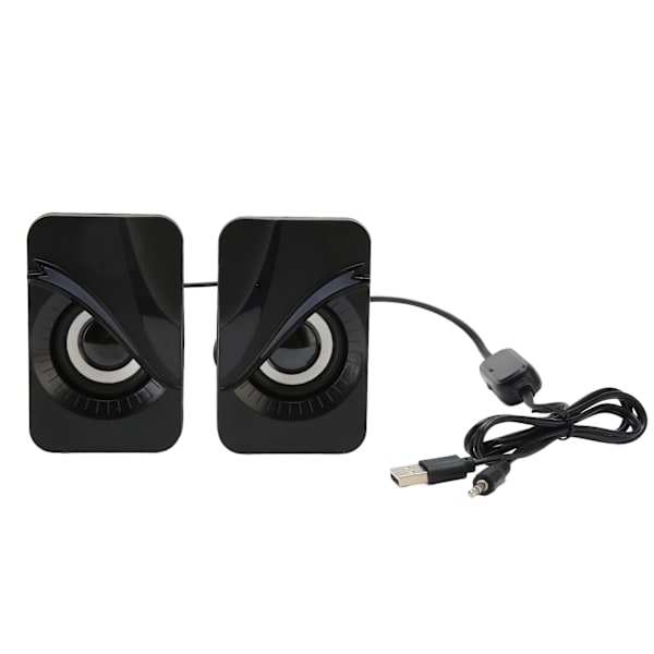 Datorhögtalare USB driven trådbunden volymkontroll Mini Desktop-högtalare med RGB-lampor för hemarbete