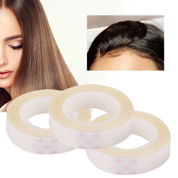 3 stk. 300 cm x 1 cm Hår Extensions Klæbende Langtidsholdbar Dobbeltsidet Paryk Tape