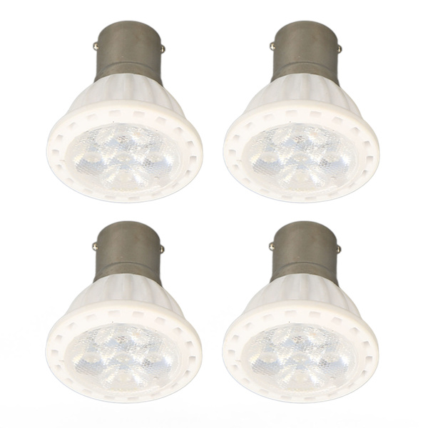 4 st LED-hissljus BA15S AC DC 12V 360LM Säker energibesparande halogenersättningslampa Varmvitt ljus