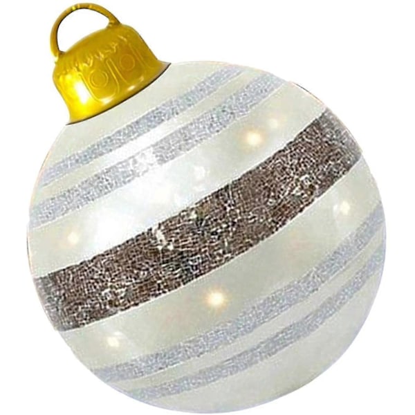 Jättestor Julkula 60cm, Transparent Boll, Jättestor Uppblåsbar Julkula Julkulor