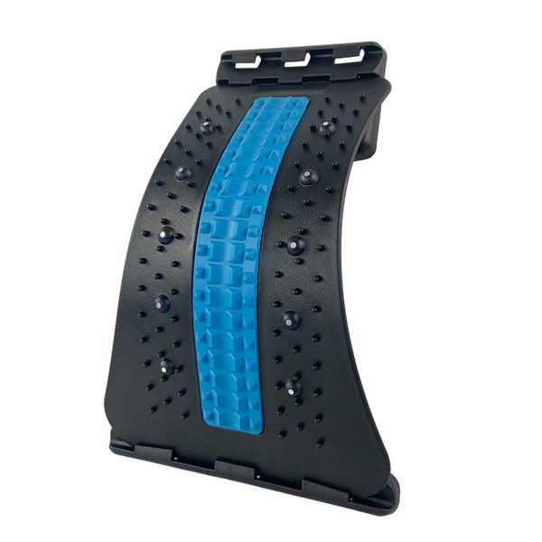 Ryggmassagebräda Justerbar nivå Lumbar Back Cracker Stretcher Board Spine Deck 4 Level Blue and Black