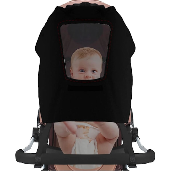 Universal Baby Stroller Solskærm - UPF50+ Vandtæt og Vindtæt Kaleche med UV-beskyttelse