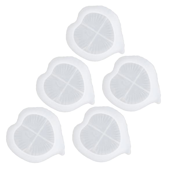 5 stk. epoxyform harpiksstøbeform silikone bladformet fadplade DIY håndlavede ornamenter