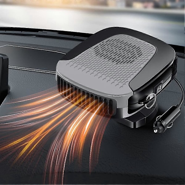 Bilvarmeblæser, 12 V 150 W bil-vintervarmer, justerbar afrimer, elektrisk bilvarmer, blæservarmer, forrude, afrimer -JRzd