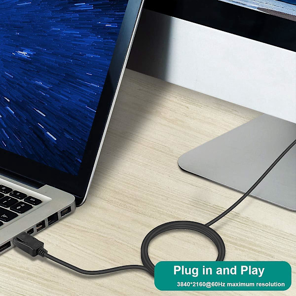 DisplayPort 1.2 Videokabel - Standardversion, 3m